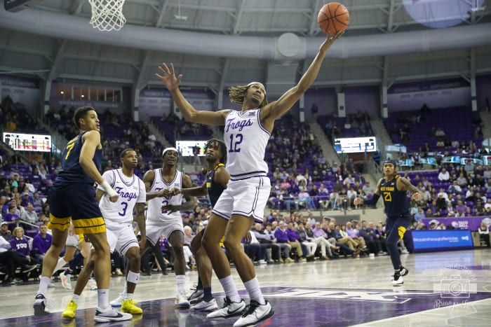 Xavier Cork, rebound TCU vs. West Virginia